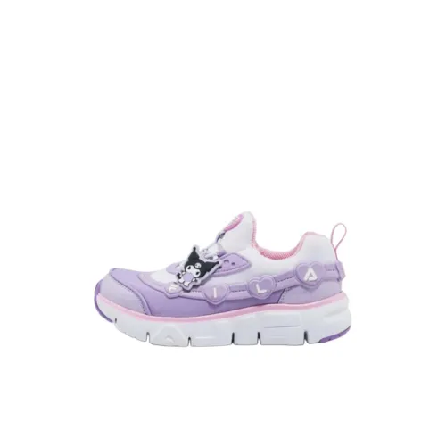 Санрио x FILA KIDS противоскользящие анти-KICK абразионные устойчивые низкие топы детские повседневные обувь фиолетового цвета корейский стиль для детей