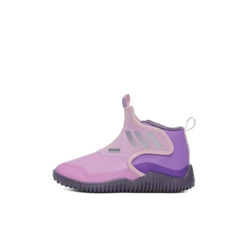 Adidas Rapidazen Slip On Амортизация Износостойкий MID Топ Kids Lifestyle Shoes Фиолетовый Детский