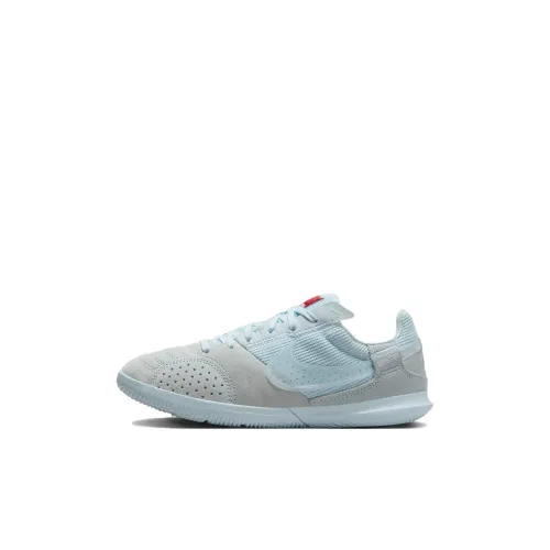 Nike Streetgato Устойчивый к истиранию Дышащий Низкий Топ Детская Футбольная Обувь Серый Синий Малыш