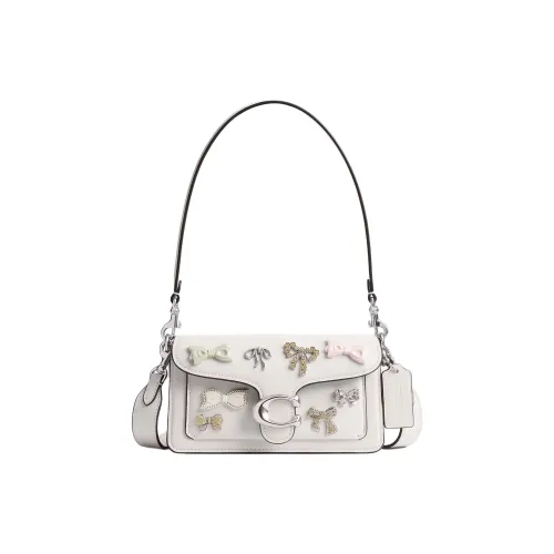 COACH Tabby Коровья кожа Сумка через плечо Маленькая сумка на плечо Женская Мел Белый