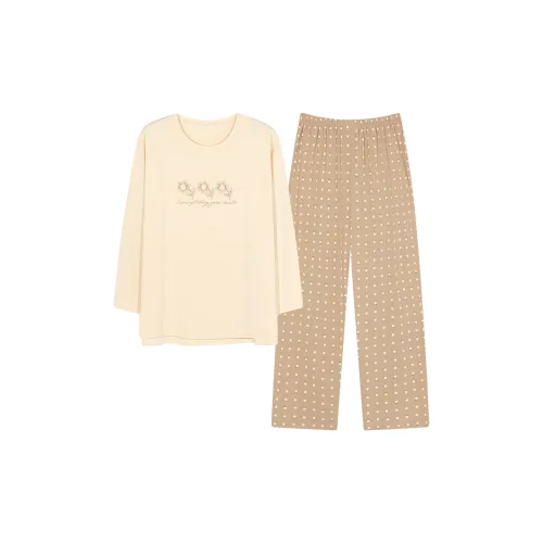 PBENO PD Пижамный комплект Женские Миндальная кожа