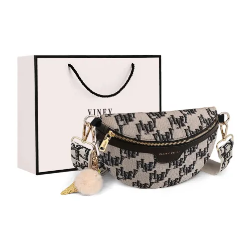 VINEY Ткань Одно плечо Через плечо Бананка Обычный Унисекс Экстрим Найт Черный