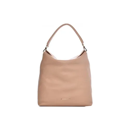 Burberry Кожа Хобо Сумка Плечевая Сумка Сумка Женская Нюдовая