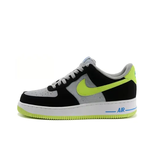 Nike Air Force 1 Амортизация Износостойкие Низкие Кроссовки для Скейтбординга Мужские Черные Зеленые
