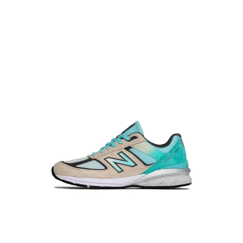 Предшкольные New Balance NB 990 V5 Амортизация Износостойкие Детские Лайфстайл Обувь Зеленый Коричневый