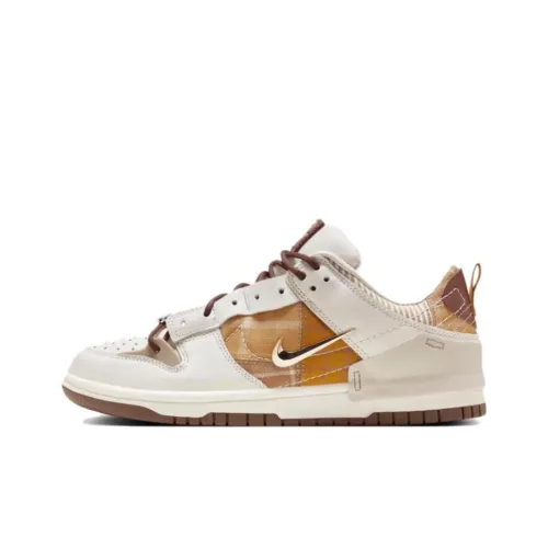 Nike Dunk Disrupt 2 Детские Скейтбординги Низкий Топ Белый Коричневый Унисекс