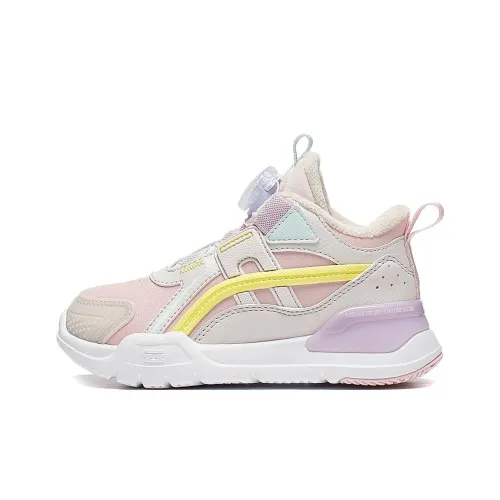 LINING YOUNG Shield 2023 V3 Амортизаторы Oтскок MID Топ Детские беговые кроссовки Розовый Подростки