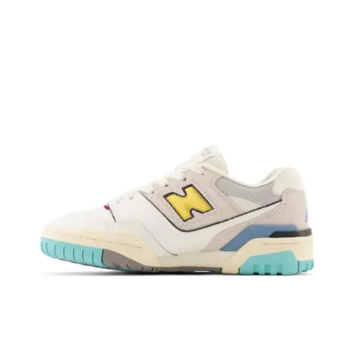 New Balance NB 550 Low Топ Детские Баскетбольные Кроссовки Бежево-Желтые Подростковые