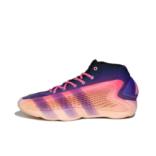 Adidas A.E. 1 Slip-resistant Abrasion-resistant Low-top Basketball Shoes Unisex Blue Pink Adidas A.E. 1 Противоскользящие Устойчивые к истиранию Низкие Баскетбольные Кроссовки Унисекс Синий Розовый