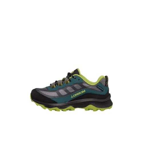 MERRELL Moab Speed Амортизация Износостойкий Низкий Топ Детская Туристическая Обувь Черный Зеленый Детский