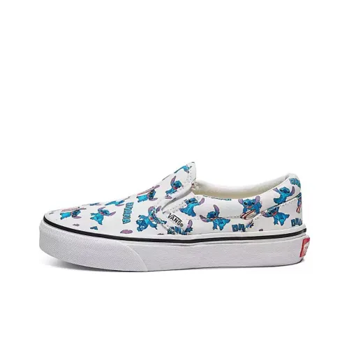 Disney x Vans Slip On Series Low Топ Детские Скейтбординги Белый Подростки