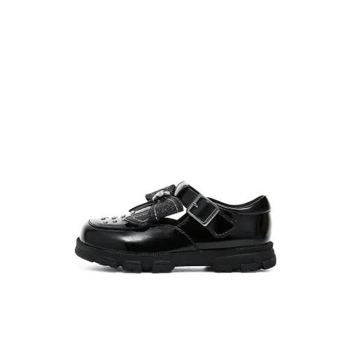 TARANISMETA Водонепроницаемый Низкий Топ Детская Кожа Обувь Глянцевый Черный Малыш