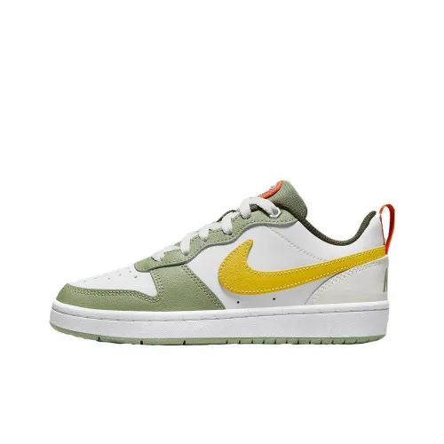 Nike Court Borough Slip Resistant Shock Absorbers Низкие Детские Скейтбординги Белый Зеленый