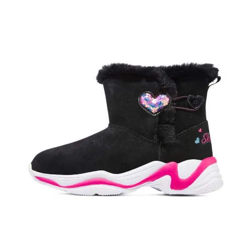 SKECHERS GIRLS Детские утепленные сапоги Черный/розовый Для школьного возраста