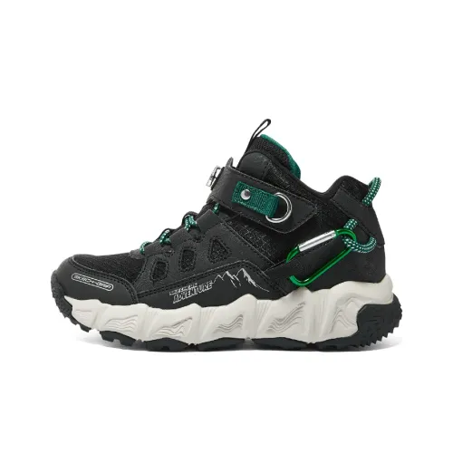 Skechers Kids' Кэжуал MID Топ Черный/Зеленый Школьный возраст
