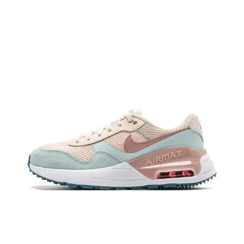 Nike Air Max SYSTM Bg Low Топ Детские беговые кроссовки Белый Розовый Синий