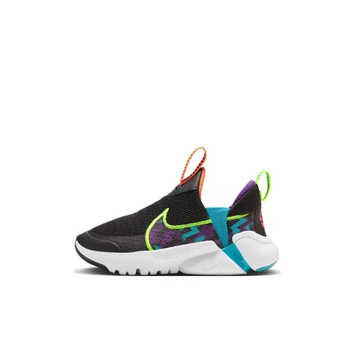 Nike Flex Plus 2 Дышащий и Износостойкий Низкий Топ Детская Беговая Обувь Черный Желтый для Детей Возрастом 3-7 Лет