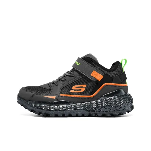 Skechers Monster Детская Повседневная Обувь Низкий Топ Уголь/Черный Школьный