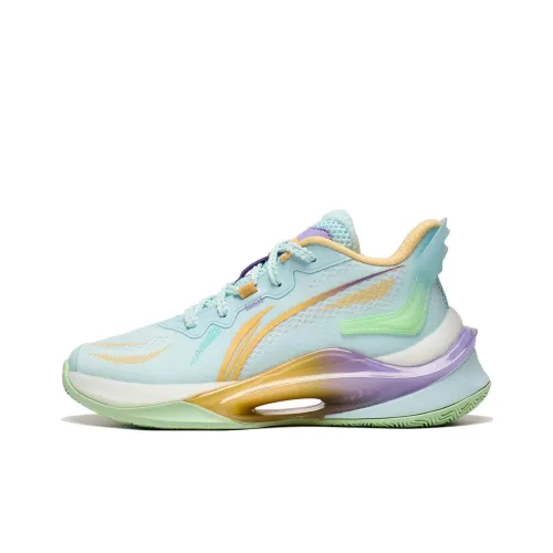 LINING YOUNG Aurora Дышащие Низкие Баскетбольные Кроссовки для Детей Аква-Синий Подростки