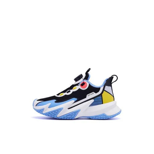 Слэм-данк Мастер Low Топ Детские Баскетбольные Кроссовки Черный Белый Синий Детский