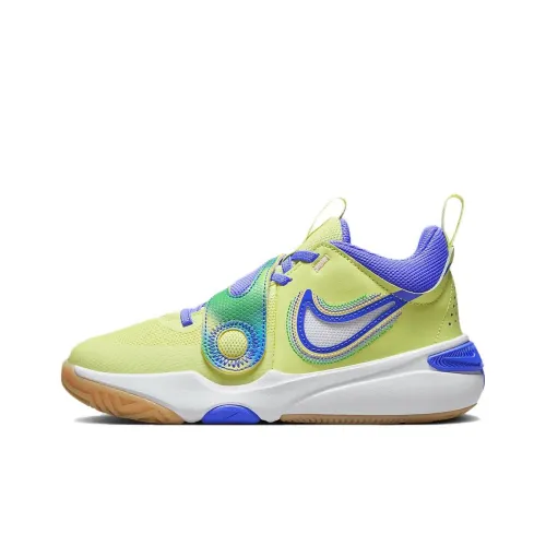 Nike Team Hustle D 11 Детская баскетбольная обувь, низкий топ, бирюзовый, унисекс