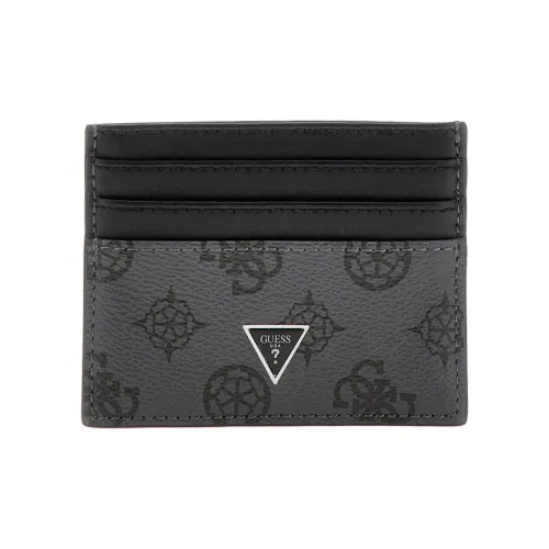 GUESS Натуральная кожа Держатель для карт Мужской Черный