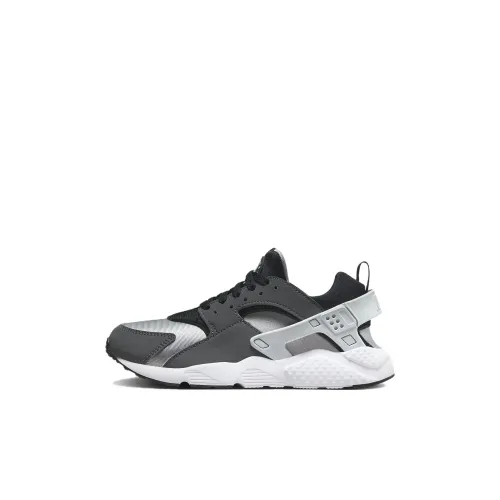 Nike Huarache Run Устойчивый к истиранию Дышащий Низкий Топ Детская Беговая Обувь Черный Серый Детский