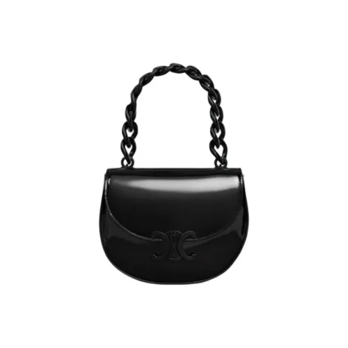 CELINE Besace Коровья кожа Сумка Маленькая Женская Черная