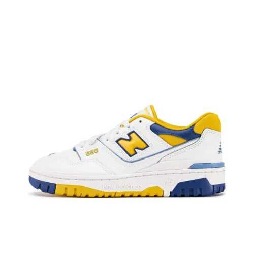 New Balance NB 550 Low Топ Детские Скейтбординги Белый Желтый Подростки