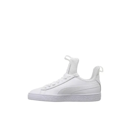 PUMA Basket Series Низкий Топ Детские Скейтбординг Белый Детский