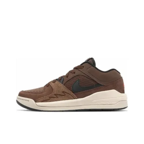 Джордан Stadium 90 Slip Resistant Abrasion Resistant Низкий Топ Детские Баскетбольные Кроссовки Коричневый