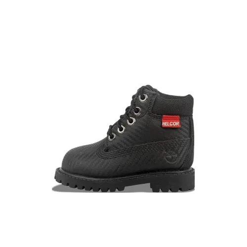 Timberland Премиум Slip-Resistant Abrasion-Resistant Crew Детские ботинки Черные для детей 3-7 лет
