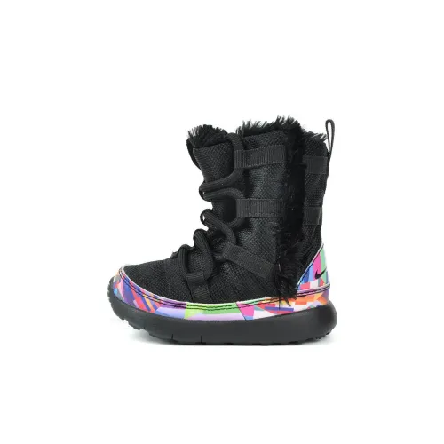 Nike Roshe One Slip Resistant Abrasion Resistant High Топ Обувь для малышей Черный Infant And Toddler