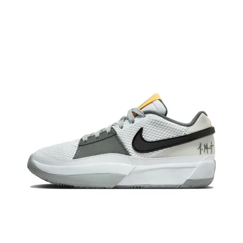 Nike Ja 1 Ja Morant 1 Детская баскетбольная обувь Low Топ Белый/Светлый Дым Серый Унисекс