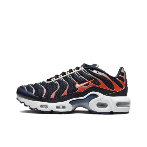 Nike Air Max Plus Устойчивый к истиранию Дышащий Низкий Топ Детская Беговая Обувь Черный Красный Подростки
