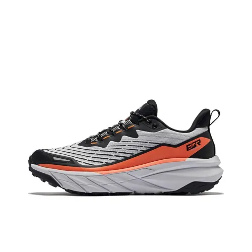 Erke Vertical and Horizontal Series Низкий Топ Беговые Кроссовки Мужские Туманно-Серый Глубокий Черный