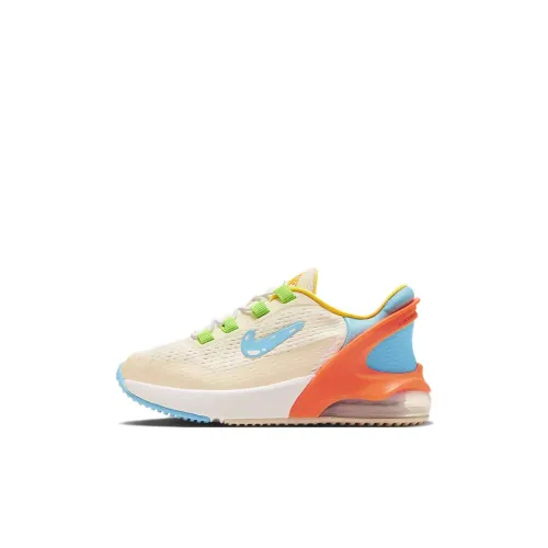 Nike Air Max 270 Low Топ KIDS Lifestyle Shoes Белый Синий и Оранжевый Детские обувь для детей в возрасте 3-7 лет