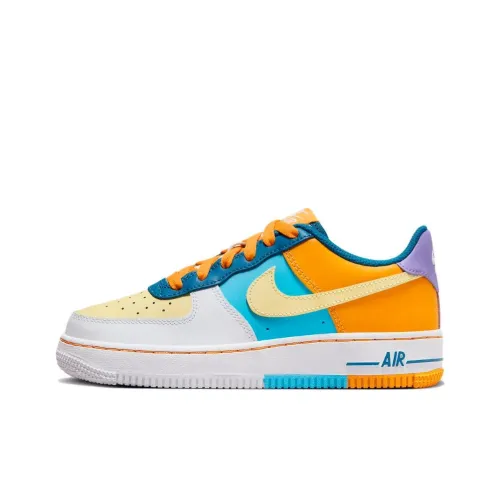 Nike Air FORCE 1 'What The' Slip Resistant Abrasion Resistant Low Топ Детские Скейтбординги Апельсин