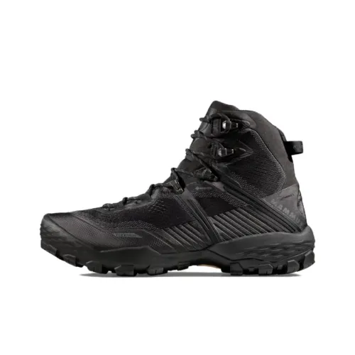 MAMMUT Ducan 2 Slip-resistant Abrasion-resistant High Top Hiking Shoes Men's Black MAMMUT Ducan 2 Противоскользящий Устойчивый к износу Высокий Топ Походная обувь Мужская Черный