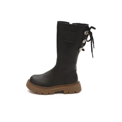 Budding Аbrasion Resistant Теплоизоляционные Детские ботинки для колена Черные для детей