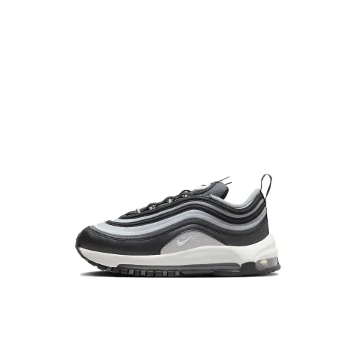 Nike Air Max 97 Устойчивый к истиранию Дышащий Низкий Топ Детские Лайфстайл Кроссовки Черный Серый Для детей от 3 до 7 лет