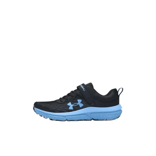 Under Armour Assert Детская беговая обувь Низкий топ Черный Синий Для дошкольников