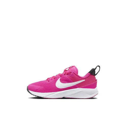 Nike Star Runner 4 Slip-Resistant Low Top Детская беговая обувь Розовая Белая для детей 3-7 лет