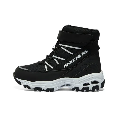 Skechers Высокий Топ Детская Туристическая Обувь Черный Белый