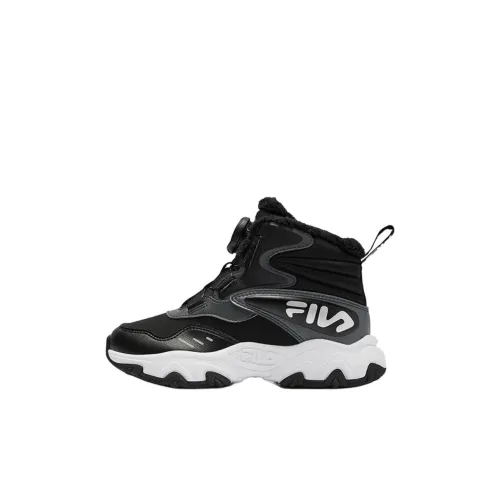 FILA KIDS Юбка Устойчивая к истиранию Высокий Топ Детская Туристическая Обувь Черный Серый Для детей 3-7 лет