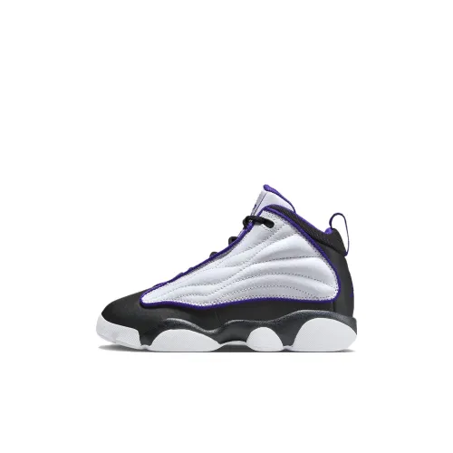 Джордан Pro Strong противоскользящие амортизирующие высокие детские баскетбольные кроссовки электрический фиолетовый