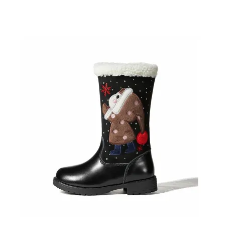 Snoffy Slip-resistant Abrasion-resistant Knee High Детские ботинки Черный Красный Детский