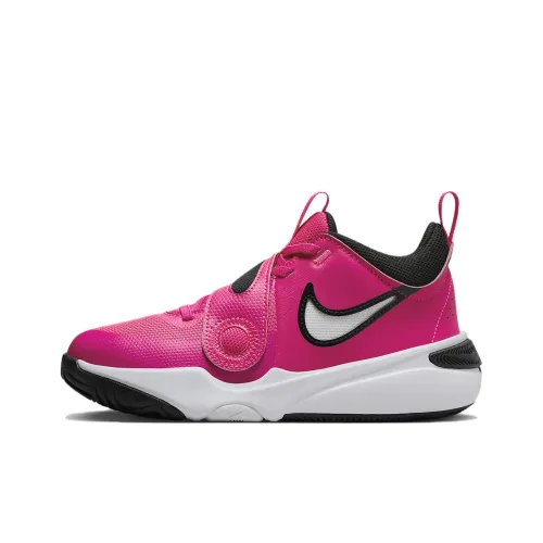 Nike Team Hustle D 11 Slip-resistant Амортизация Устойчивость к истиранию Низкий топ Детские баскетбольные кроссовки