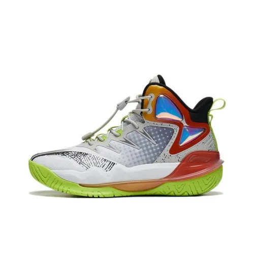 LINING YOUNG Pioneer Force TEAM 3,0 V2 Противоскользящий Отскок MID Топ Детские Баскетбольные Кроссовки Белый Подростки