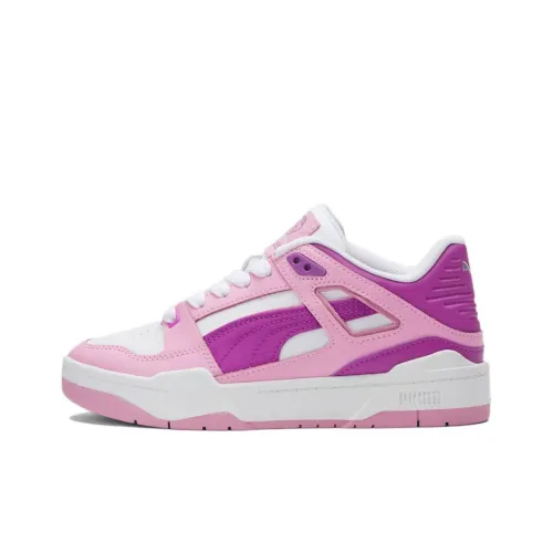 PUMA Slipstream Детские Скейтбординги Низкий Топ Белый Фиолетовый Розовый Школьный
